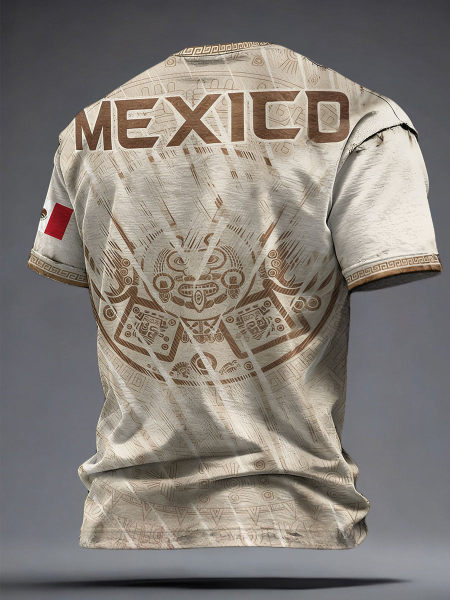 Men's Mexico Football Lover Printed T-shirt-2026 World Cup Gear