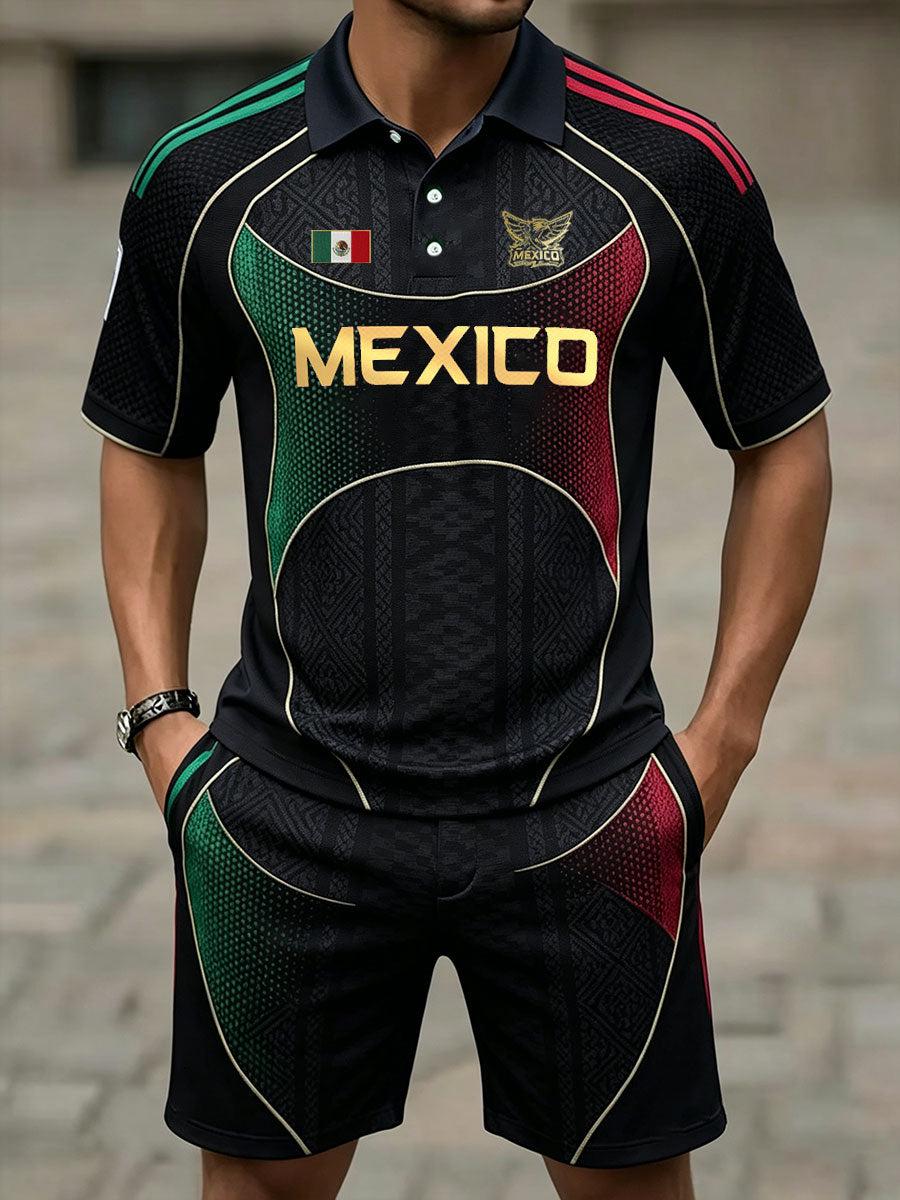 Men's Mexico Football Lover Art Printed Sets-2026 World Cup Gear