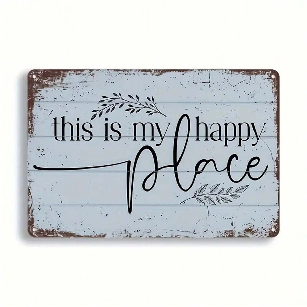 “This is my happy place ”Rectangle Home Decor Sign