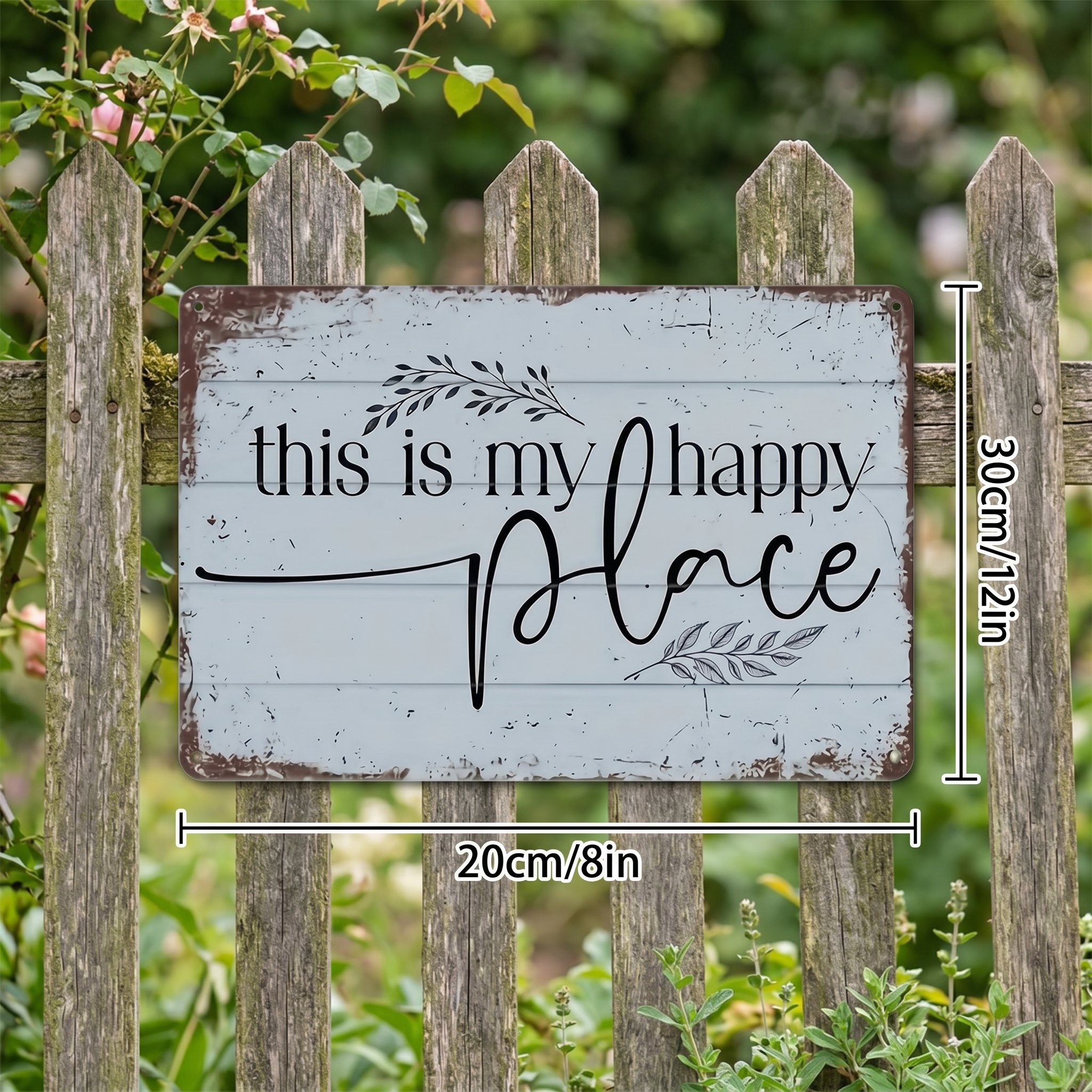 “This is my happy place ”Rectangle Home Decor Sign