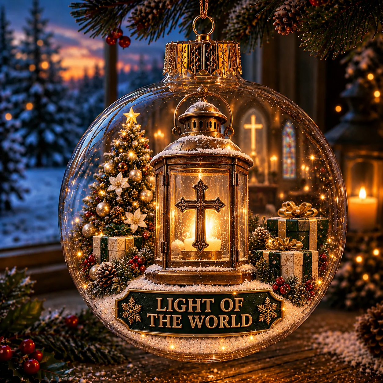 ✝️ Light-Up Christian Faith Christmas Ornament