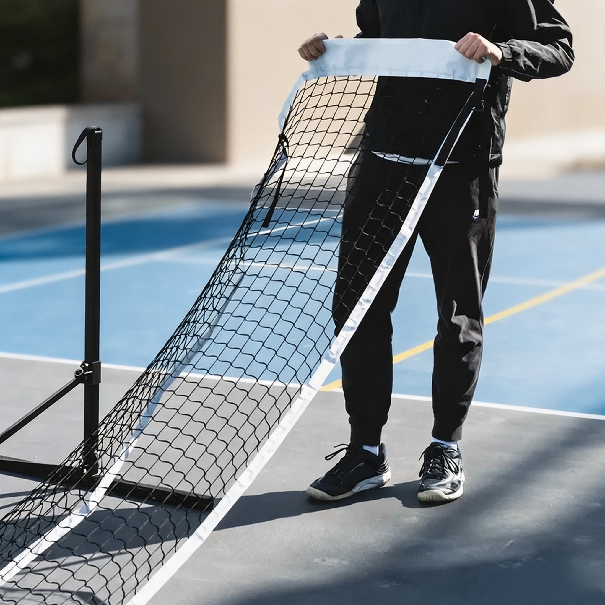 Portable Pickleball Net with 60-Second Setup, Collapsible Frame & Regulation-Size Court Design
