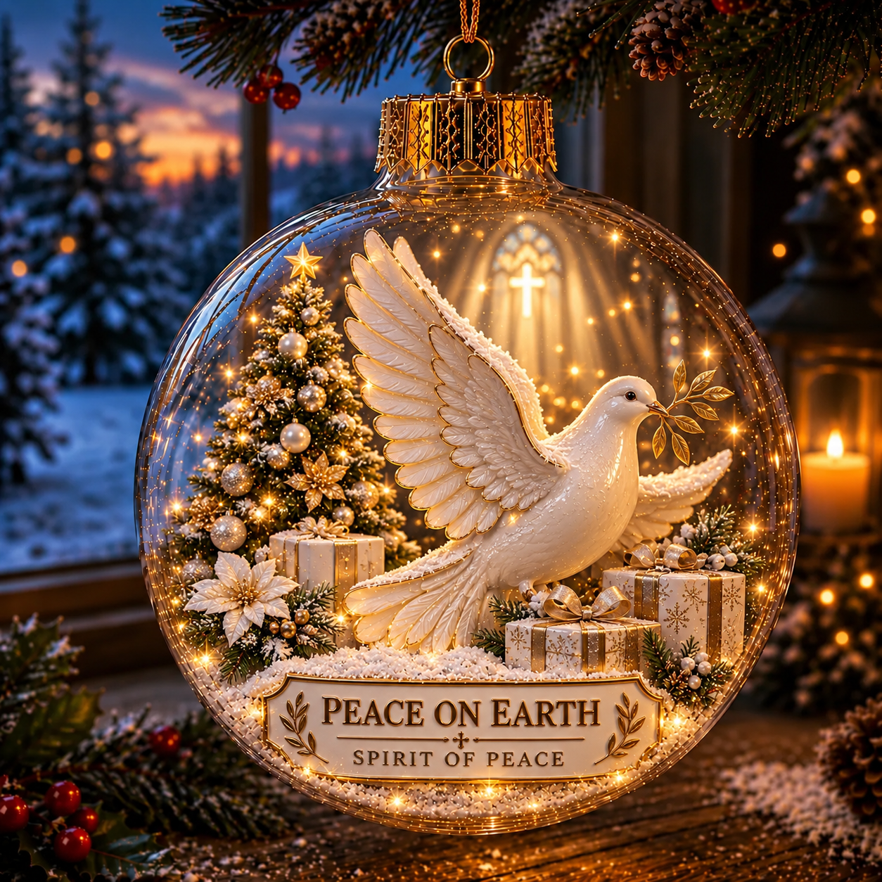 ✝️ Light-Up Christian Faith Christmas Ornament