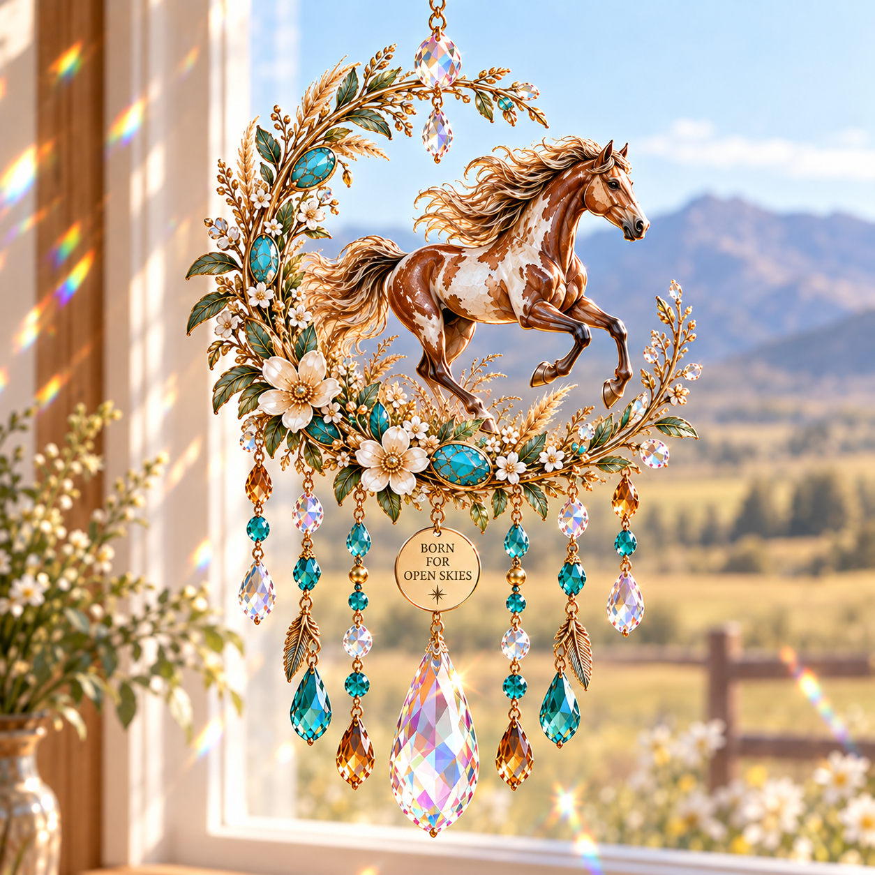 Western Soul Jeweled Wind Chime Suncatcher