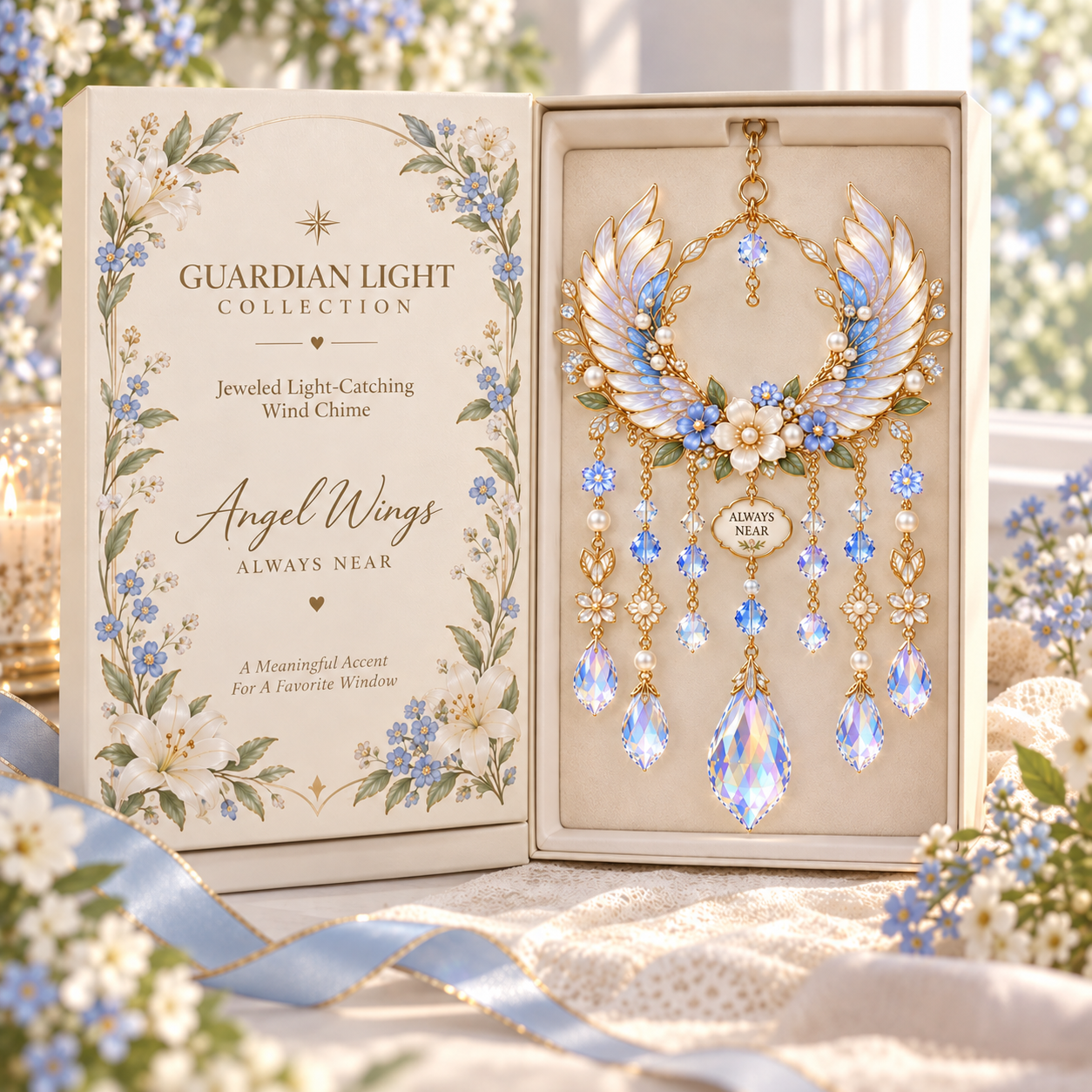 Guardian Light Jeweled Wind Chime Suncatcher