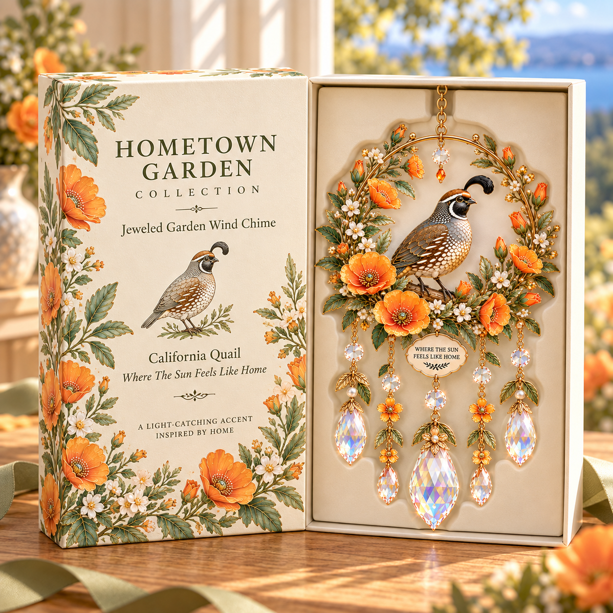 Hometown Garden Jeweled Wind Chime Suncatcher