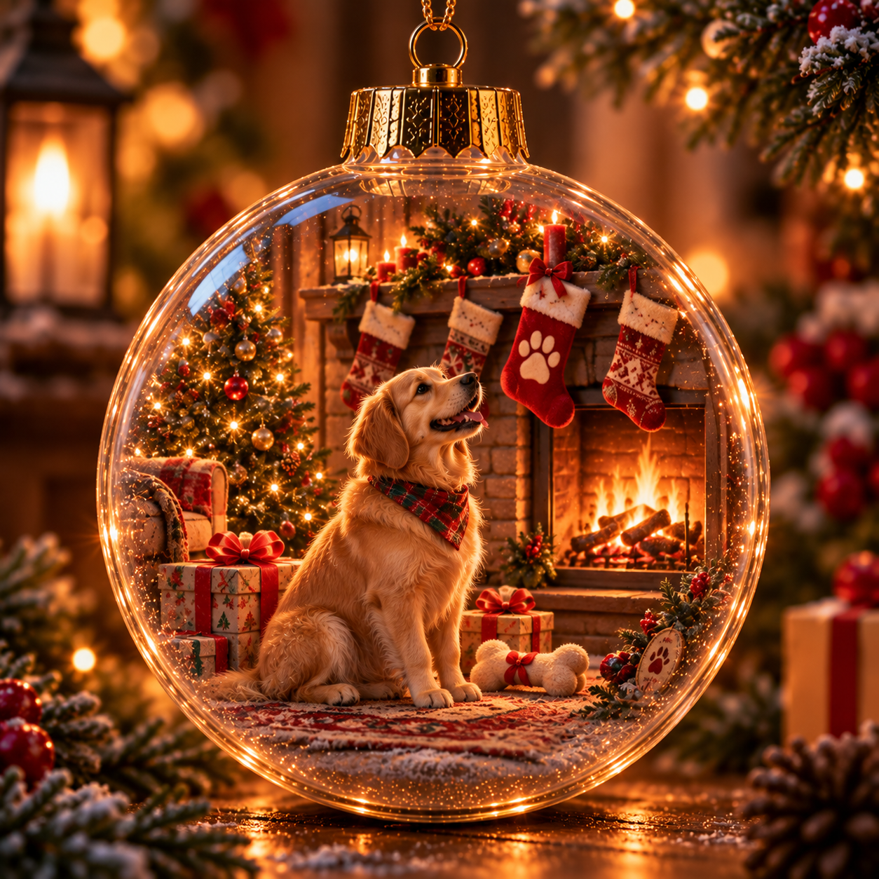 Christmas With Our Best Friends – Light-Up Pet Christmas Ornament Collection