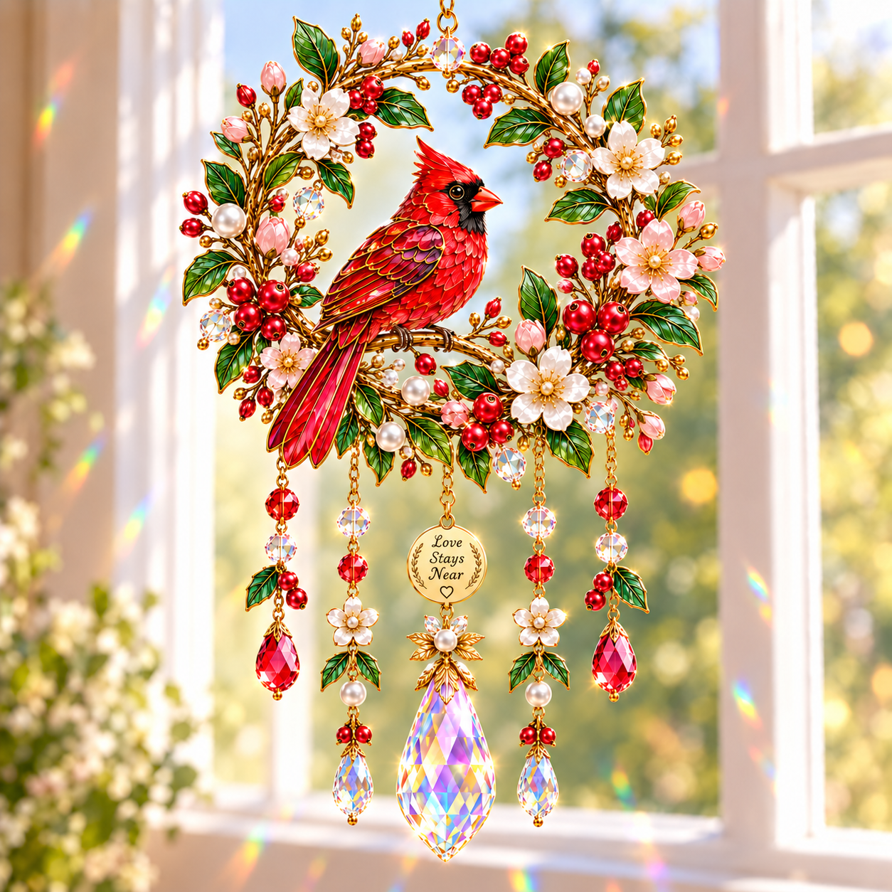 Jeweled Garden Wind Chime Suncatcher