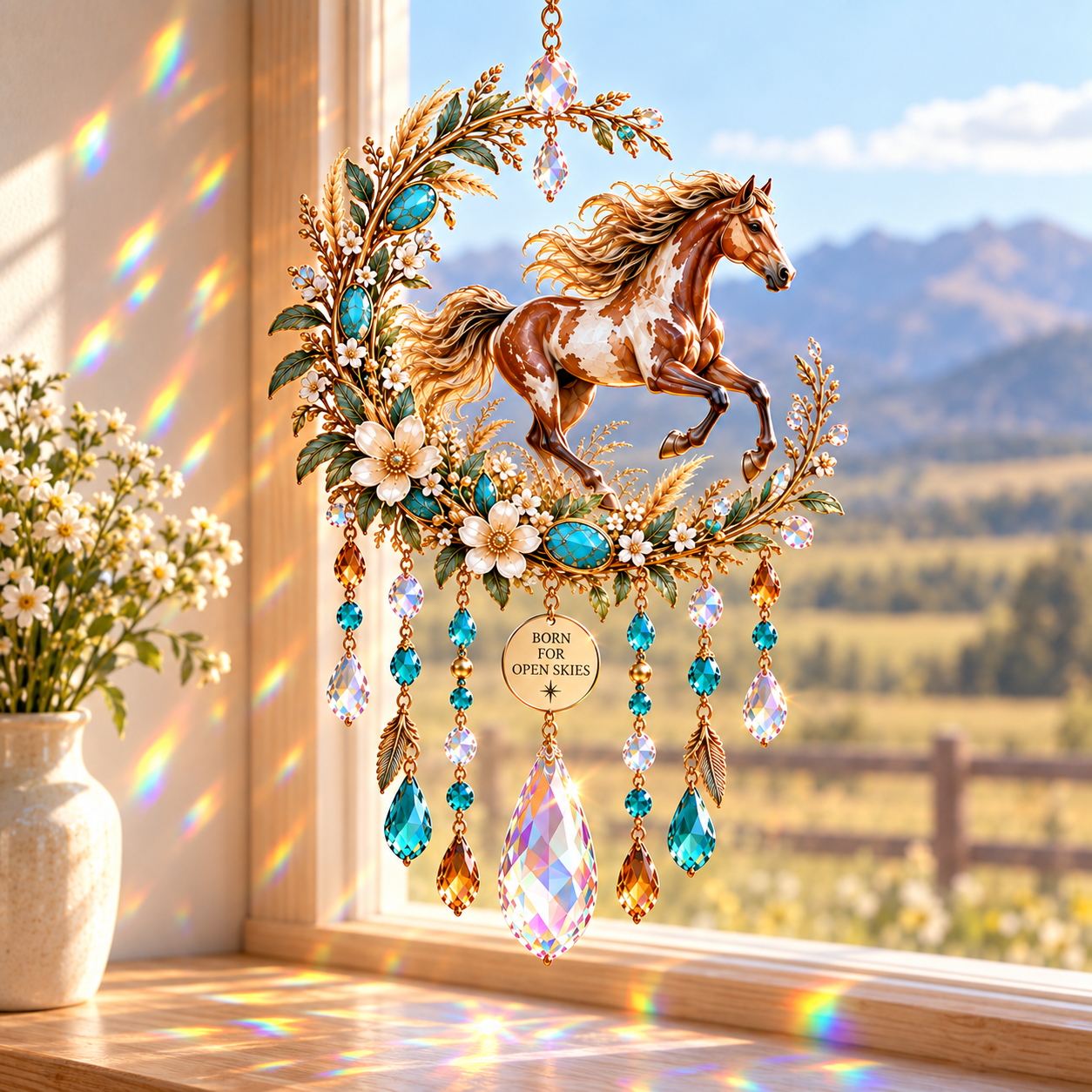 Western Soul Jeweled Wind Chime Suncatcher