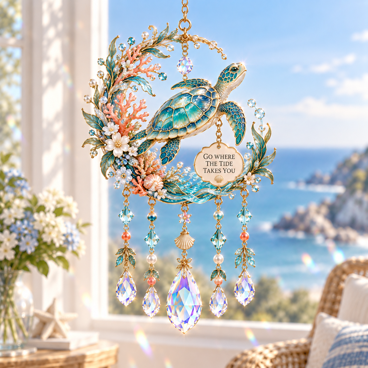 Coastal Soul Jeweled Wind Chime Suncatcher