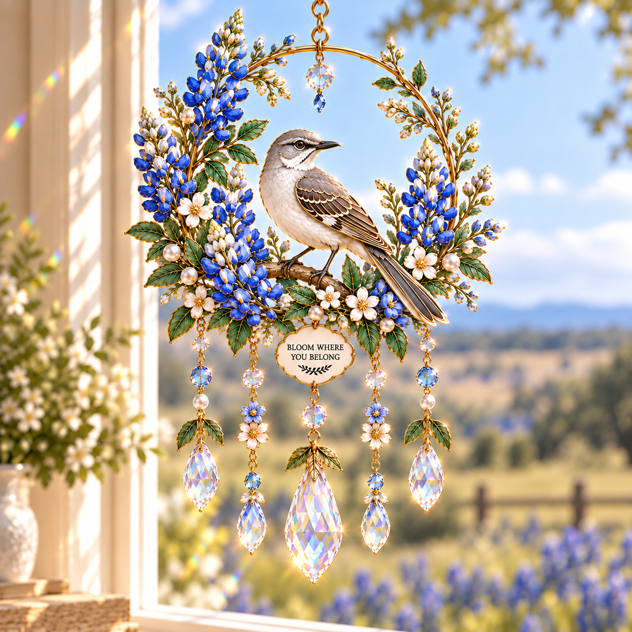 Hometown Garden Jeweled Wind Chime Suncatcher