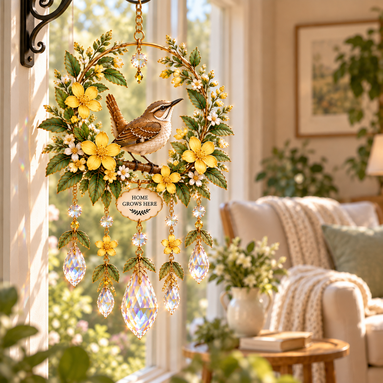 Hometown Garden Jeweled Wind Chime Suncatcher