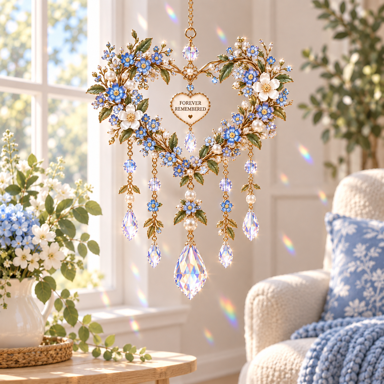 Guardian Light Jeweled Wind Chime Suncatcher