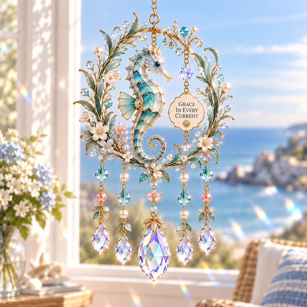 Coastal Soul Jeweled Wind Chime Suncatcher