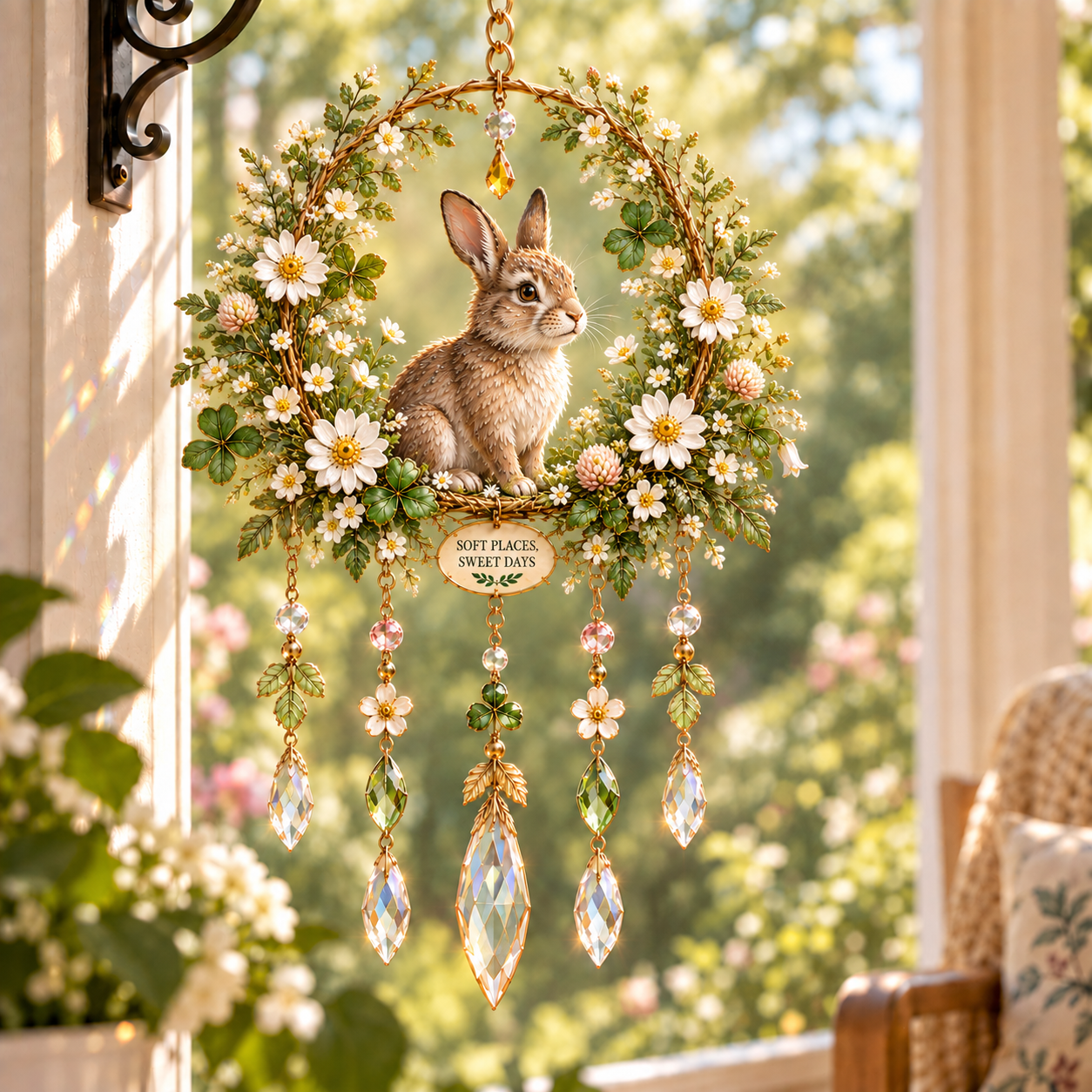 Woodland Garden Jeweled Wind Chime Suncatcher