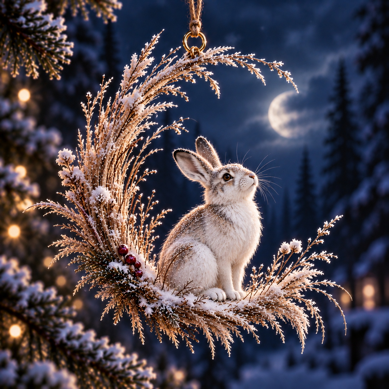 Moonlit Woodland Christmas Keepsake Ornaments