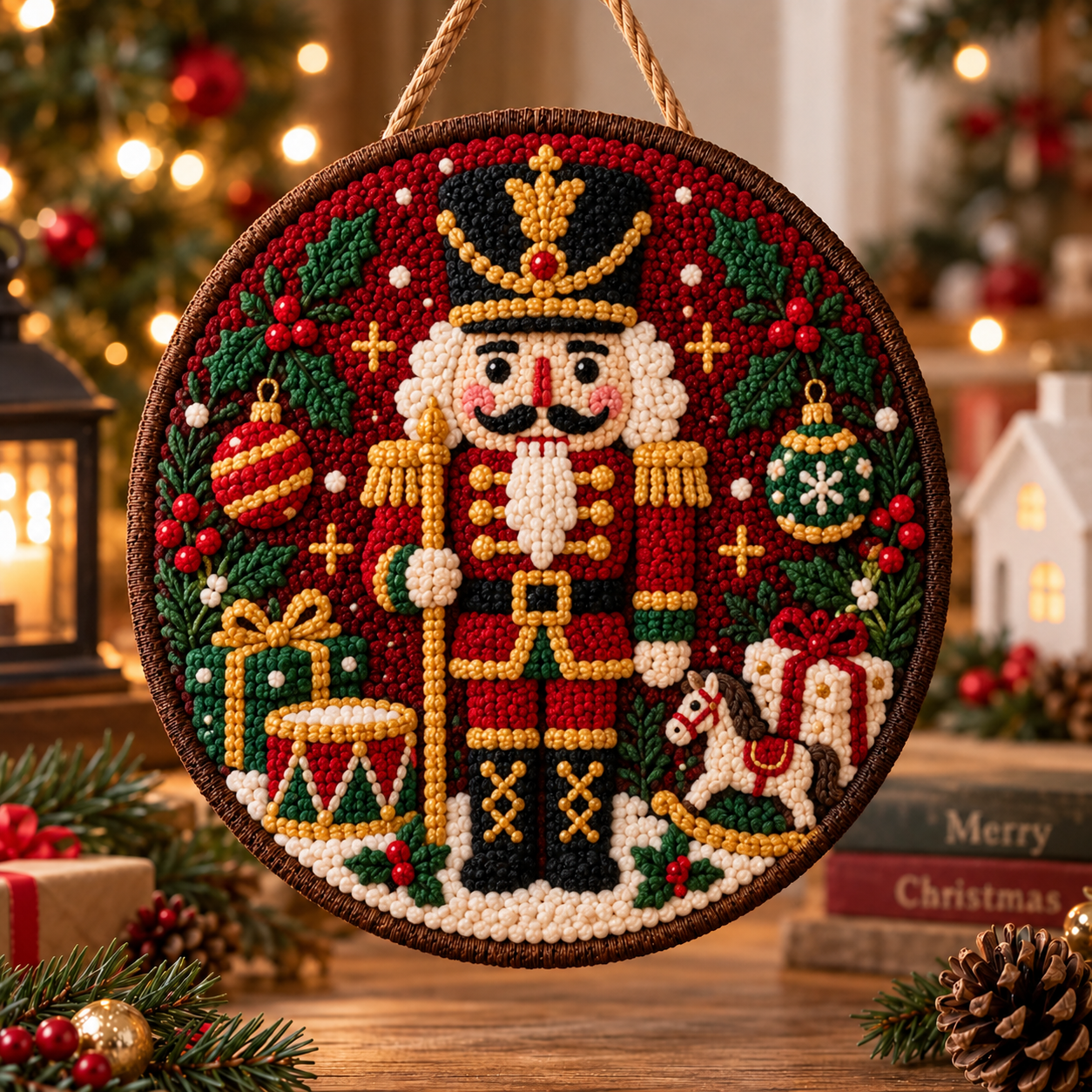 🎅 DIY Punch Needle Christmas Hanging Decor Kit
