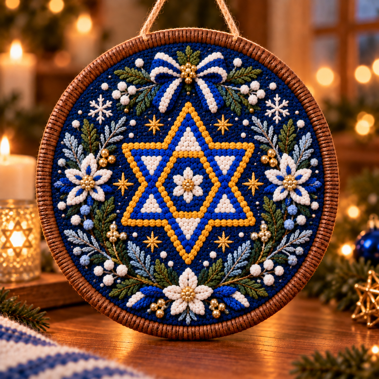 🕎 DIY Punch Needle Hanukkah Hanging Decor Kit
