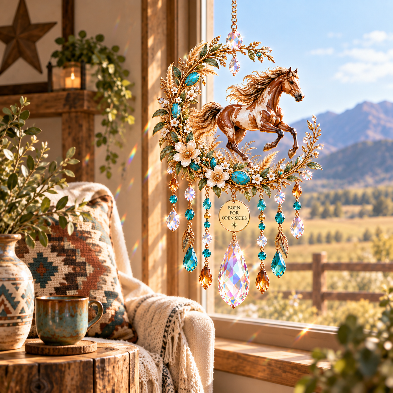 Western Soul Jeweled Wind Chime Suncatcher