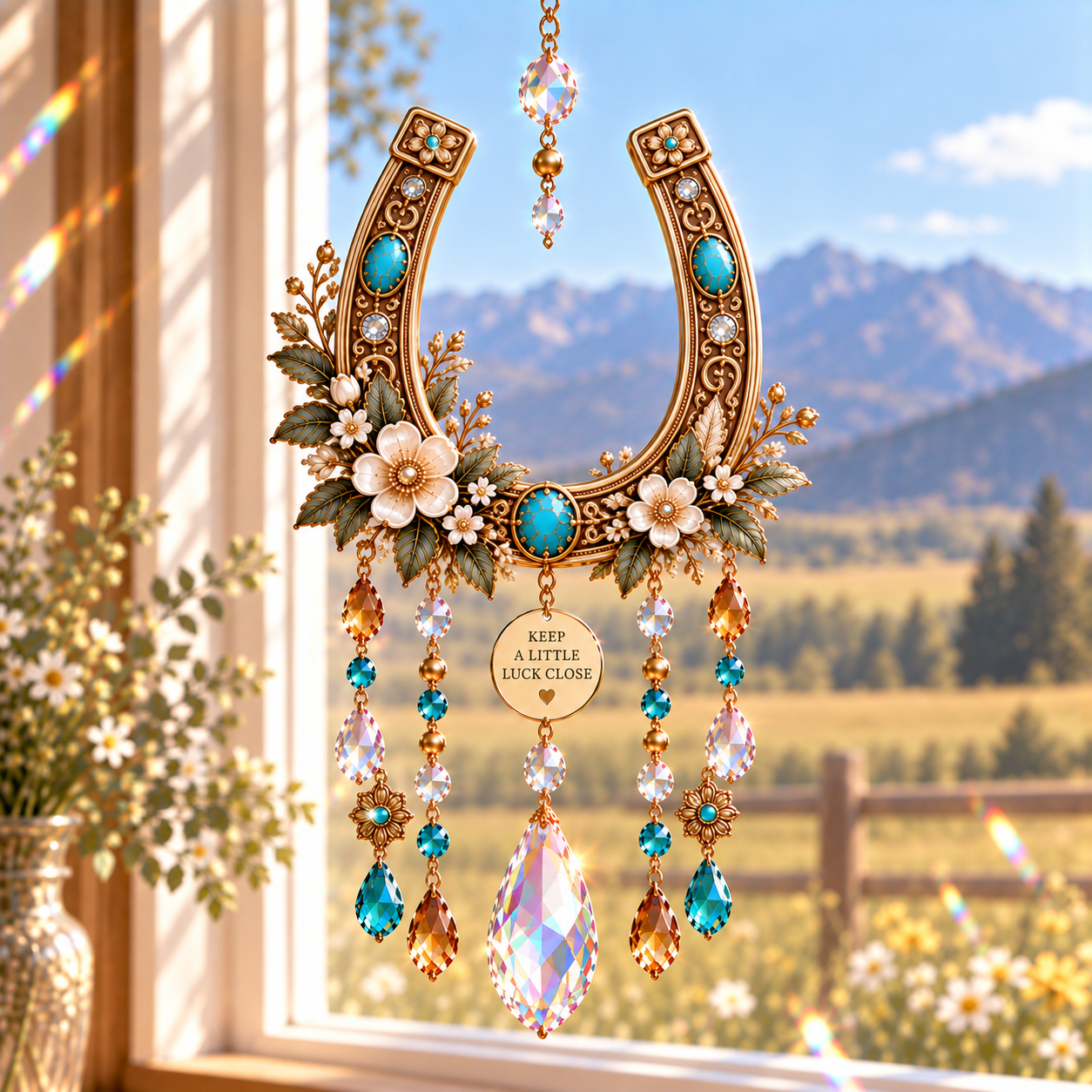 Western Soul Jeweled Wind Chime Suncatcher