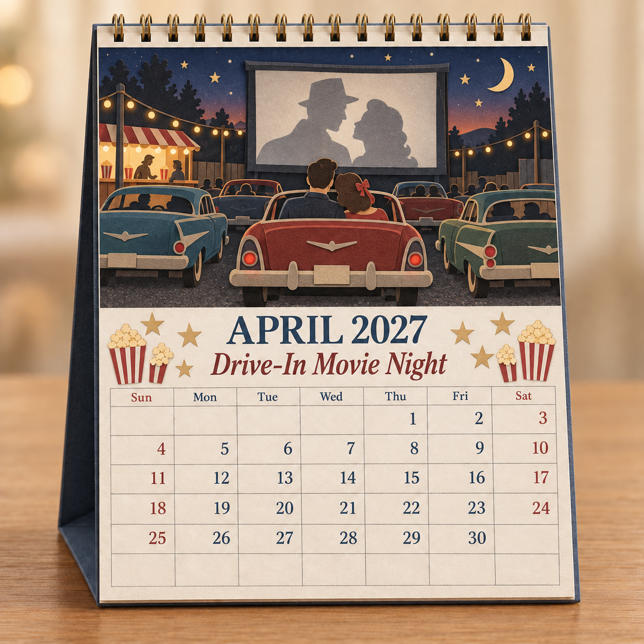🎞️ 2027 A Year Of Good Old Days Wall Calendar