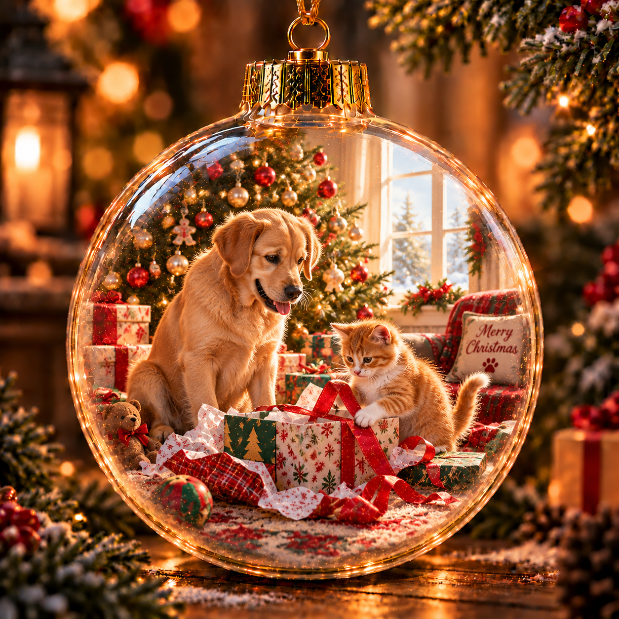 Christmas With Our Best Friends – Light-Up Pet Christmas Ornament Collection