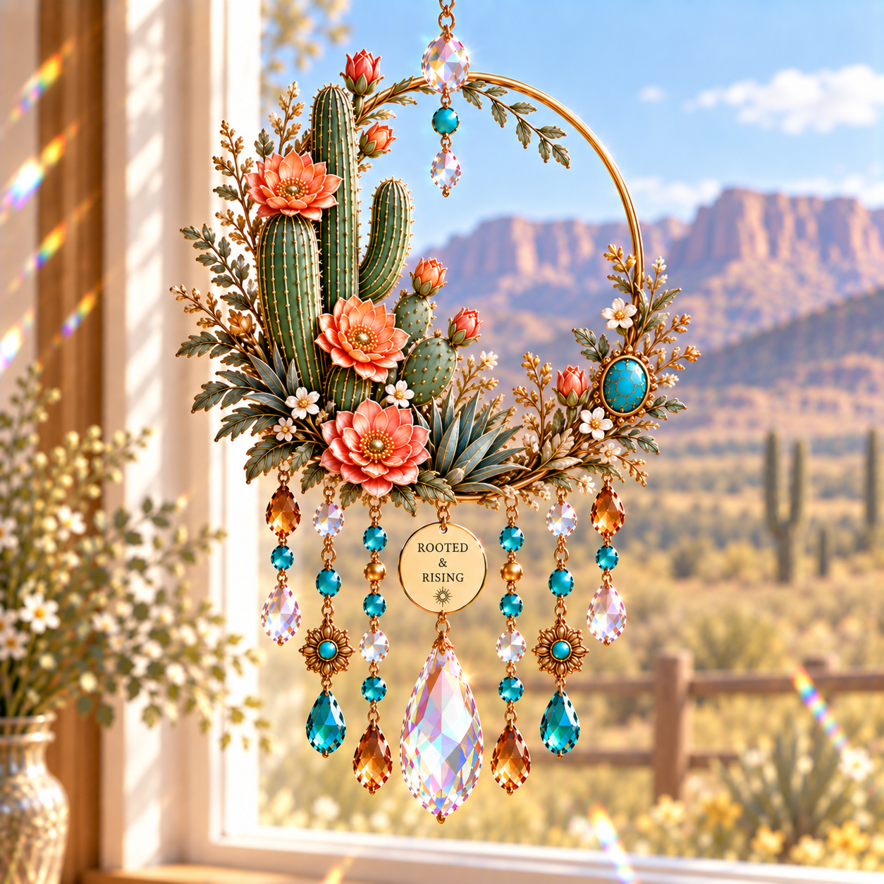 Western Soul Jeweled Wind Chime Suncatcher