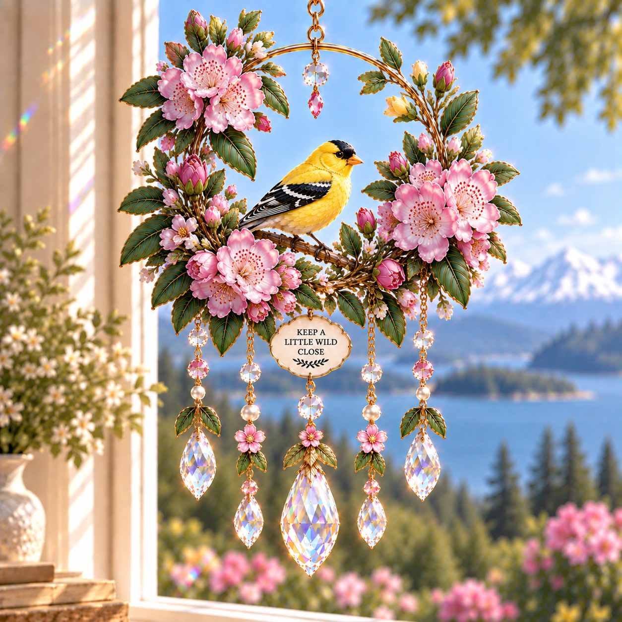 Hometown Garden Jeweled Wind Chime Suncatcher