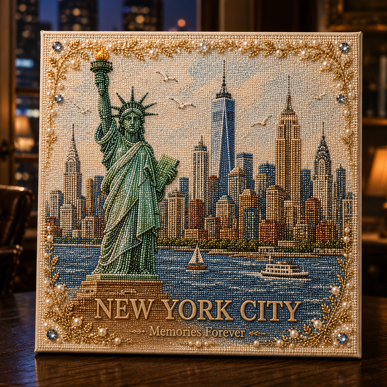 🗽 American Landmark Collection Crystal Art DIY Kit