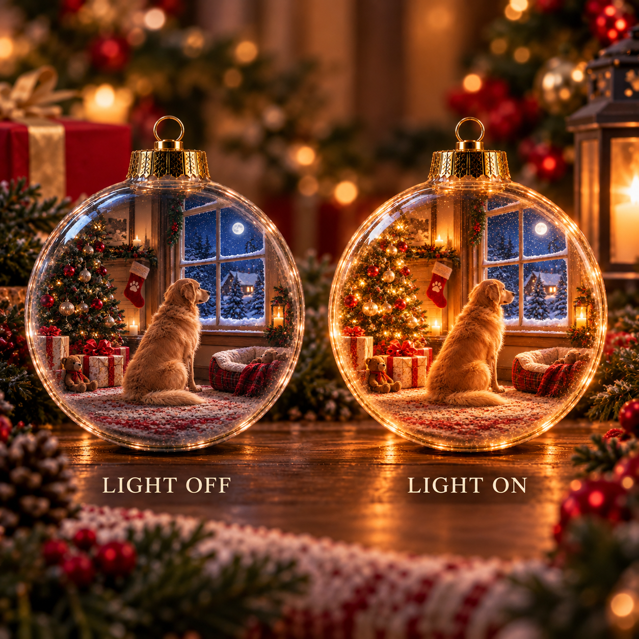 Christmas With Our Best Friends – Light-Up Pet Christmas Ornament Collection