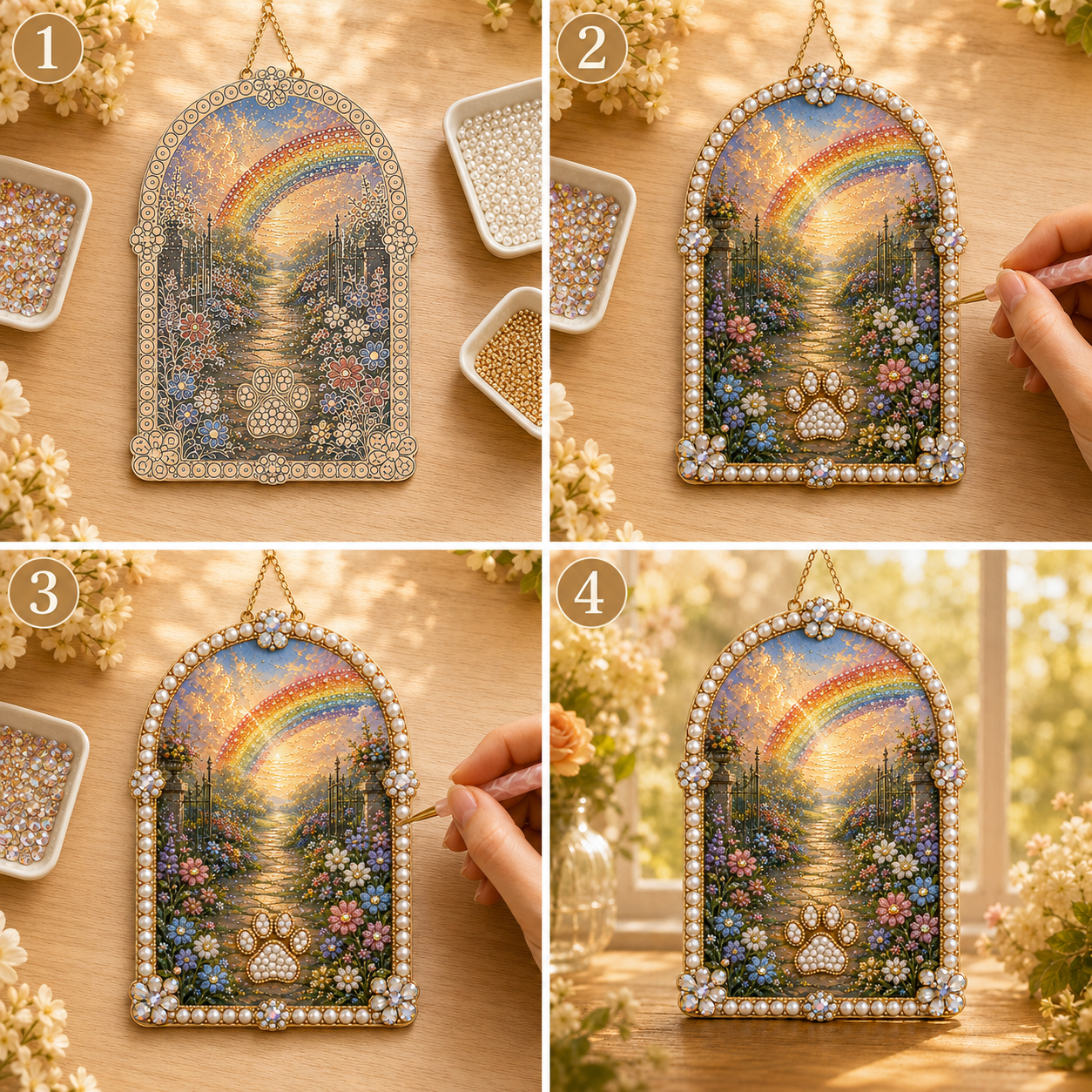 DIY Jeweled Pet Memory Garden Hanging Decor Kit