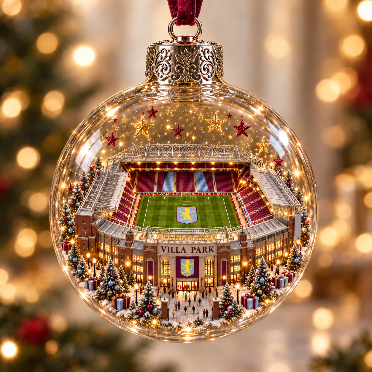 ⚽🎄 Bring the Stadium Home — Light-Up Football Stadium Christmas Ornament