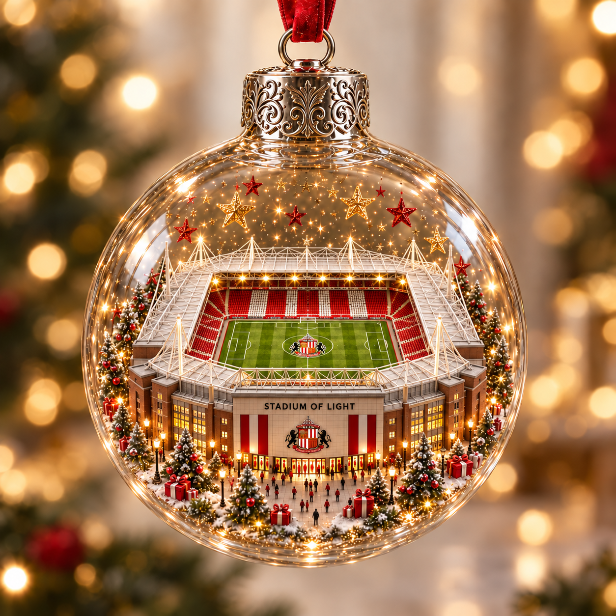 ⚽🎄 Bring the Stadium Home — Light-Up Football Stadium Christmas Ornament