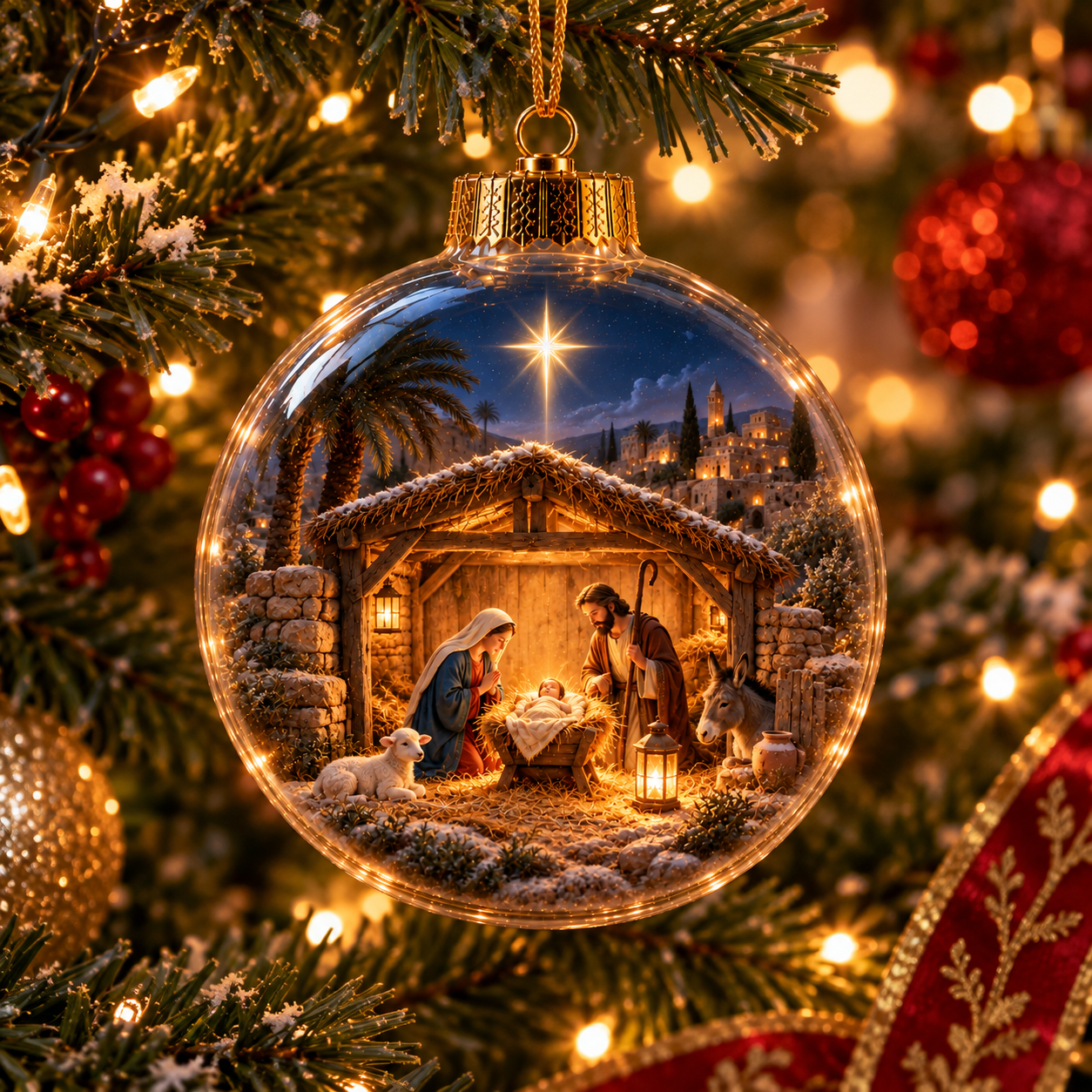 The Light of Christmas – Light-Up Christian Story Ornament Collection