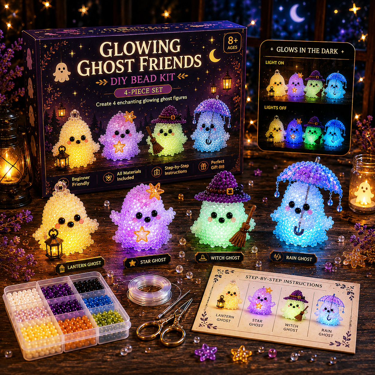 👻Glowing Fantasy Spirits DIY Bead Kit Series✨