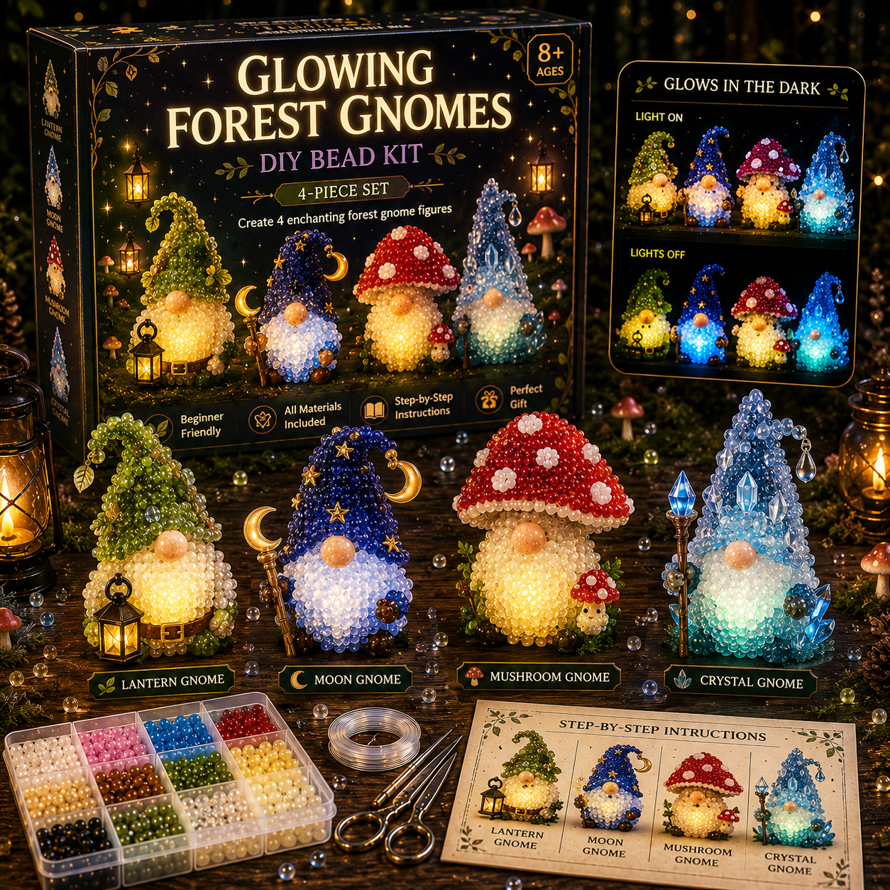 👻Glowing Fantasy Spirits DIY Bead Kit Series✨
