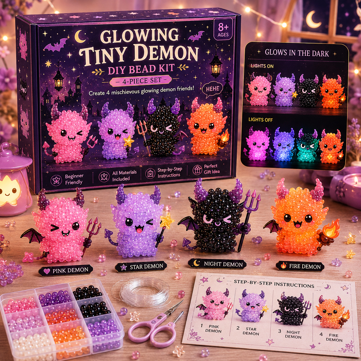 👻Glowing Fantasy Spirits DIY Bead Kit Series✨