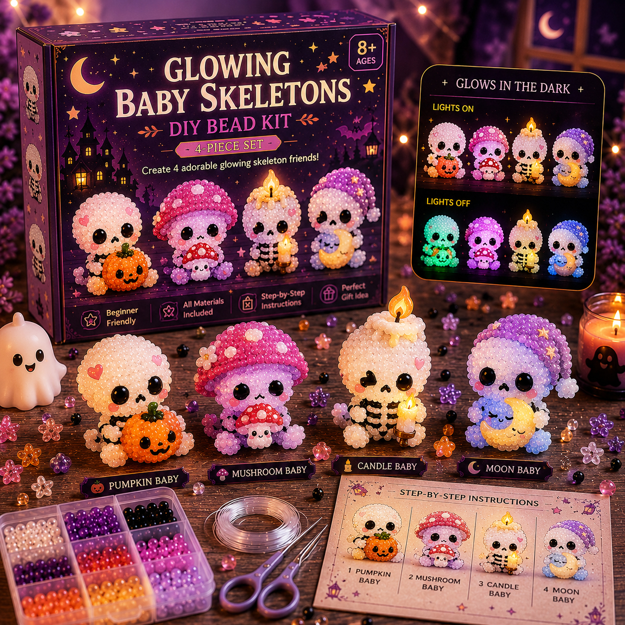 👻Glowing Fantasy Spirits DIY Bead Kit Series✨