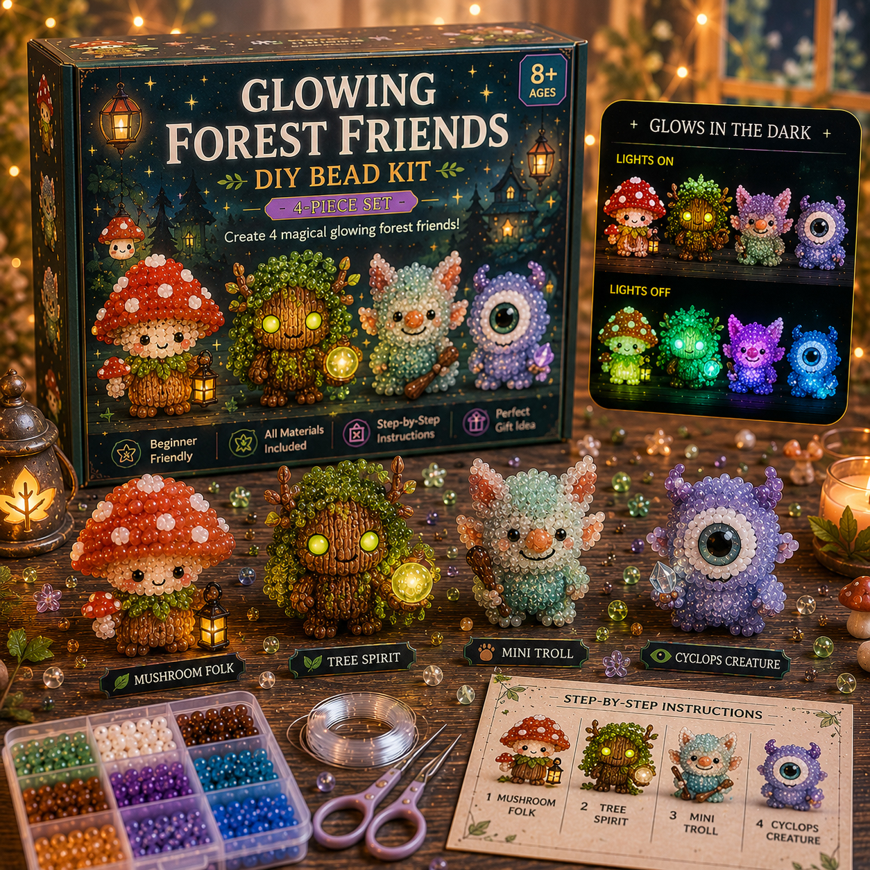 👻Glowing Fantasy Spirits DIY Bead Kit Series✨