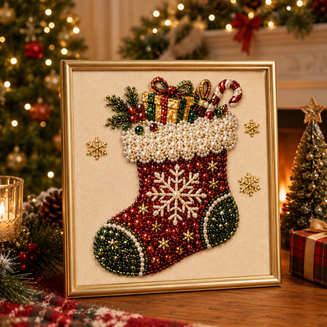 🧘Relaxing & Beginner-Friendly - 🎨💎DIY Christmas Pearl Diamond Painting Art Kit