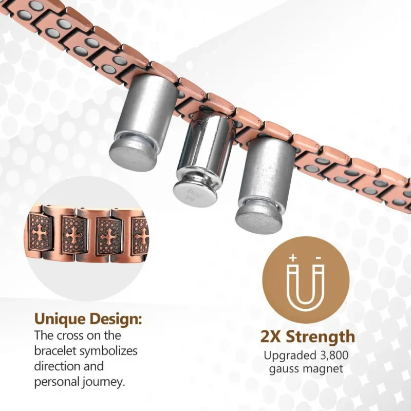 Men's Four Leaf Magnetic Copper Bracelet â€” Strength in Every Link (Limited-time offer for 2026 Celebrate with 70% OFF! - Copper Magnetic Power Boost Circulation, Banish Fatigue)