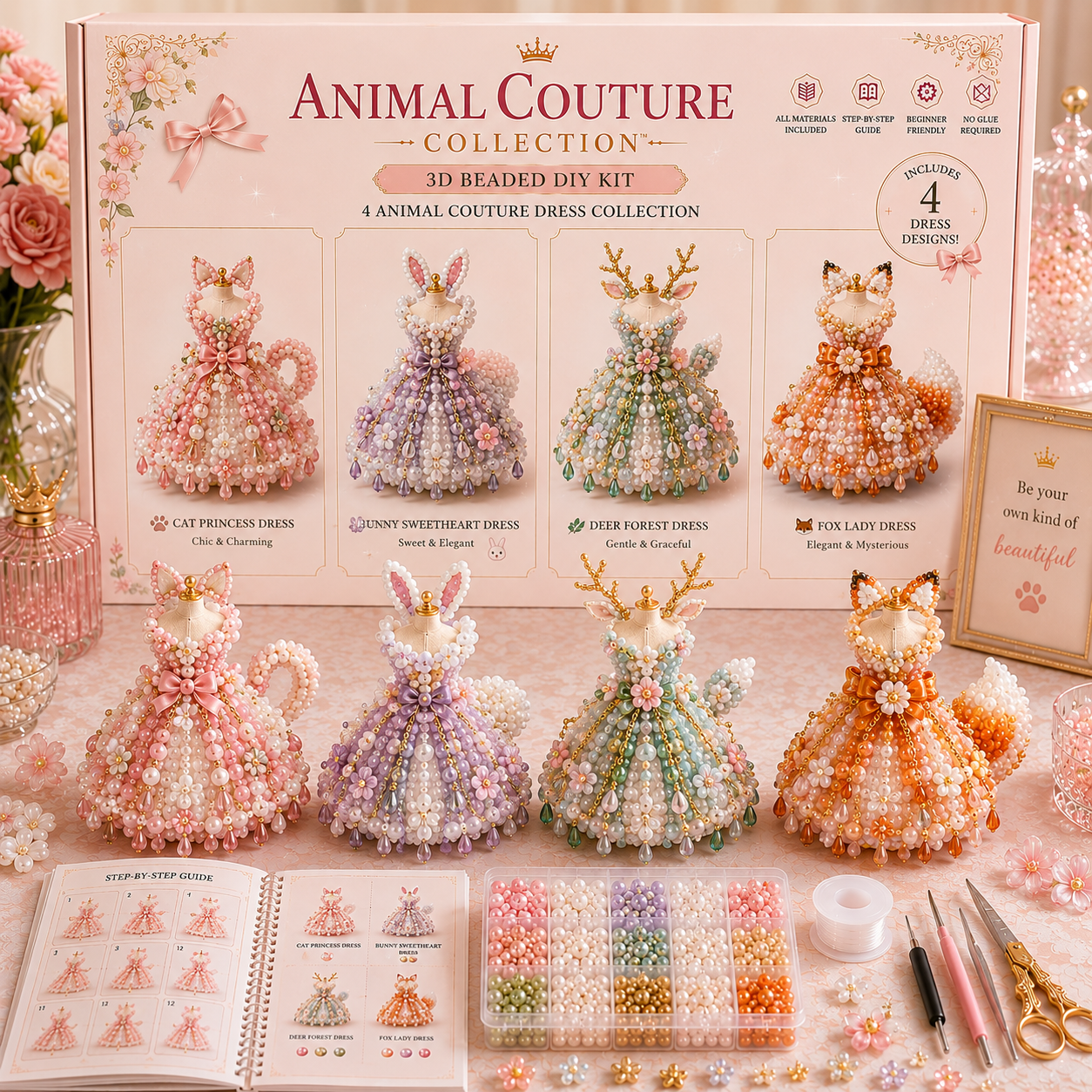 🌸 Magical Dress Worlds™ — 3D Beaded DIY Collection