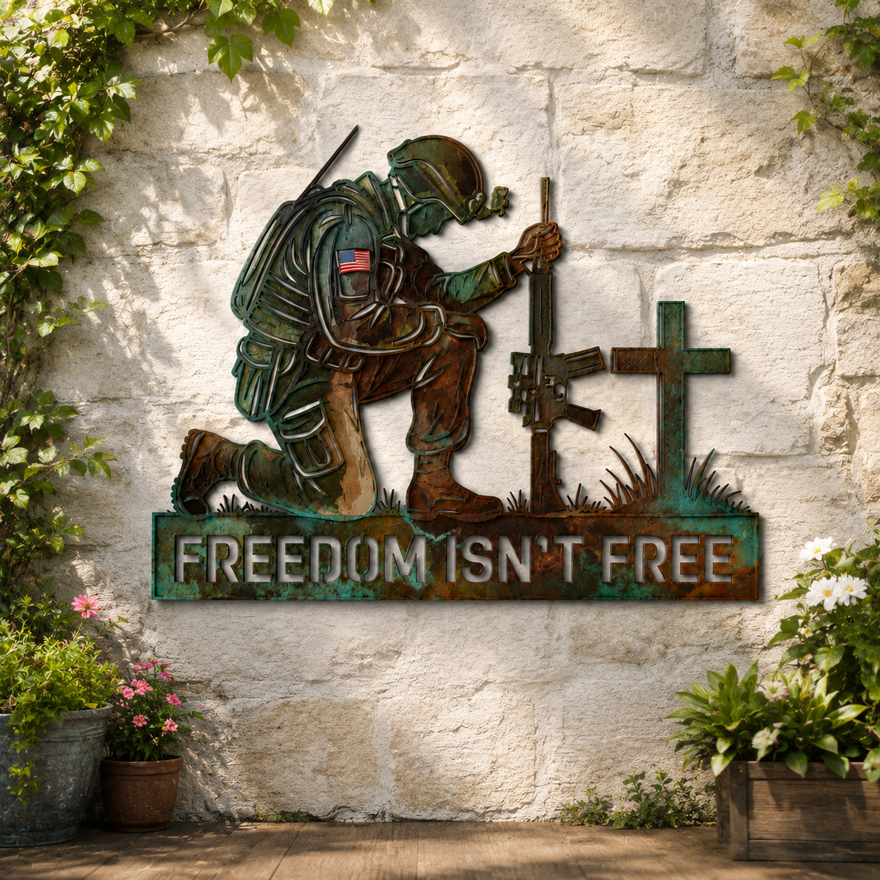 Freedom Isn’t Free Military Memorial Wall Decor