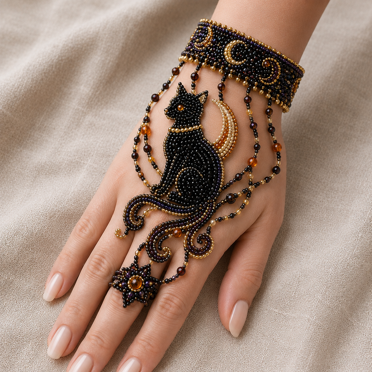 🔥 49% OFF – NEW ARRIVAL✨ DIY Beaded Hand Bracelet Kit – Create Your Own Wearable Art🔥