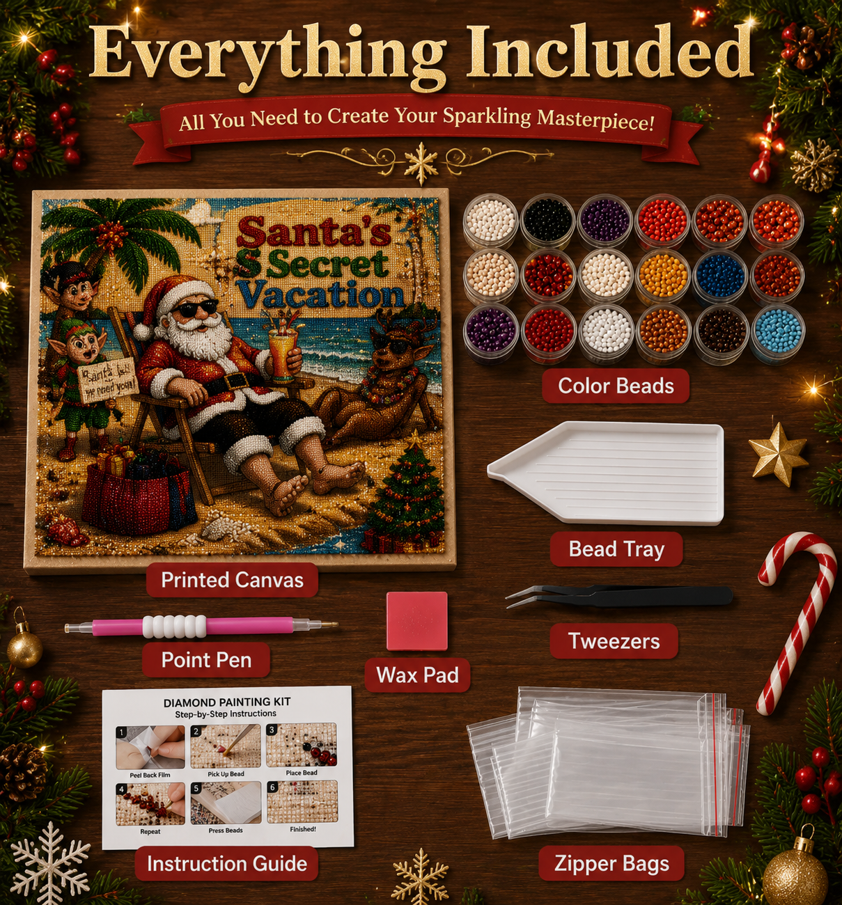 🎄 Christmas Secret Collection ✨ Magical Holiday Diamond Painting Art Kit