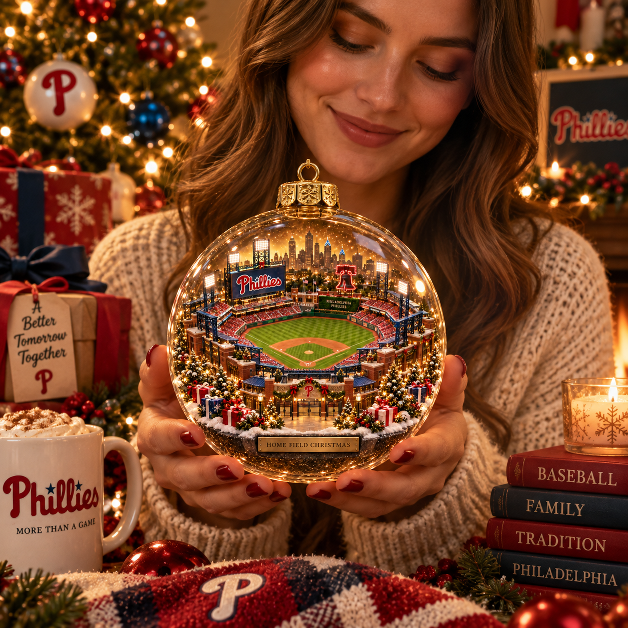 ⚾🎄 More Than a Game – Light-Up Baseball Heritage Christmas Ornament