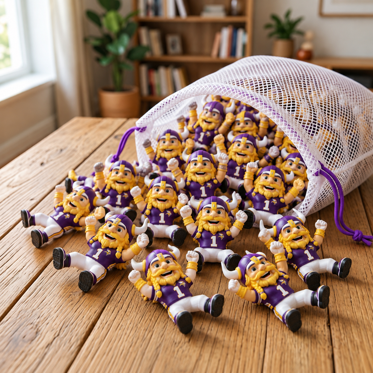SKOL VIKINGS! Mini Minnesota Vikings Collectible Figures Set