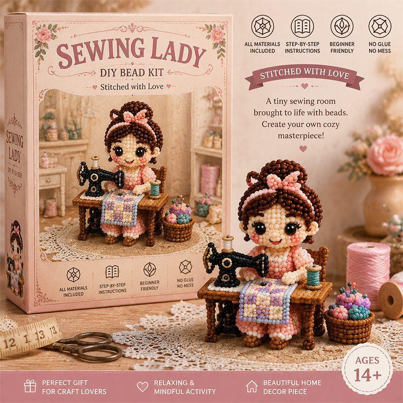 🧵 Hobby Collection – 4-Piece DIY Beaded Craft Kit 🎨