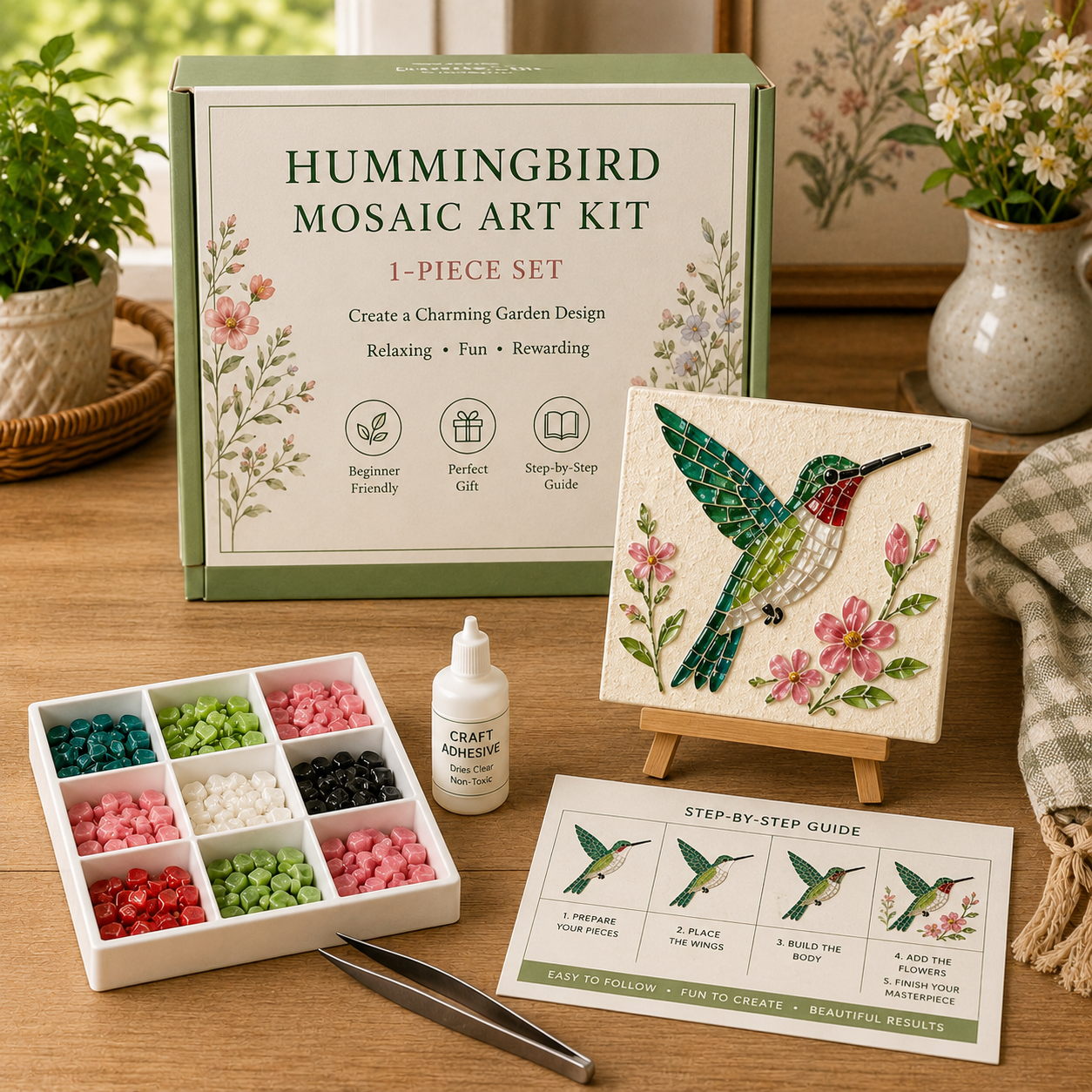 🌸🙏💖Sea Glass Art Kit – Create Stunning Mosaic Masterpieces at Home 🐢🌸🙏💖