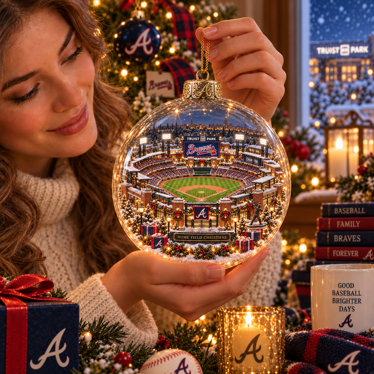 ⚾🎄 Chop On – Light-Up Baseball Heritage Christmas Ornament
